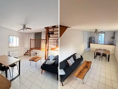 appartement t2 meublé en duplex situé dans le centre historique de montrichard