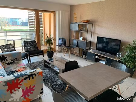 location appartement meublé 54m2 + balcon + cellier + garage – chauffage inclus