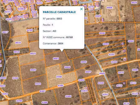 vente terrain à saint-andre (66690)  23 500 €