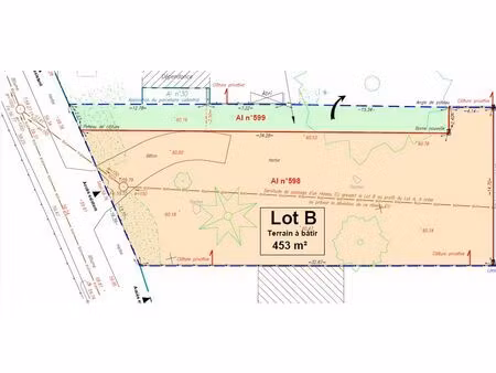terrain à bâtir de 453 m²