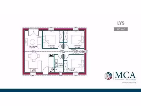 vente maison 3 pièces 50 m² bosset (24130)