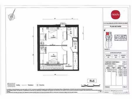 appartement 3 pièces 74 m²