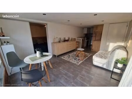 2 pièces meublé / terrasse / parking couvert- proche cern