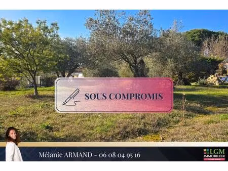 générac (30) – terrain constructible d'environ 530 m²  hors lotissement