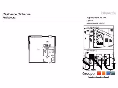 appartement 1 pièce 38 m²