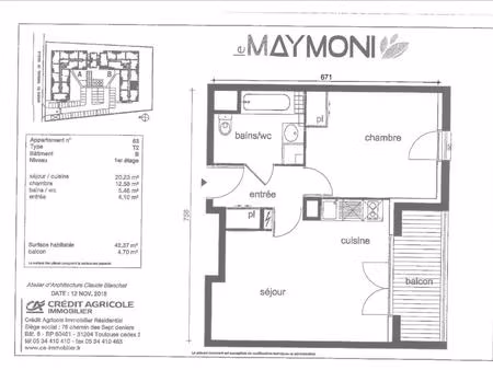 t2 à fondettes ¿ résidence le maymoni