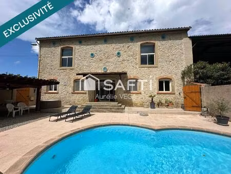 maison 3 chambres - piscine - grange aménageable - vue pyrénées