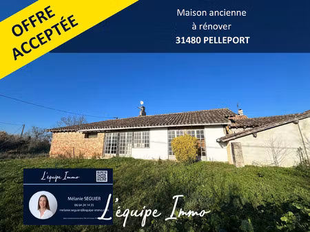 achat maison 3 pièces 54m² pelleport 31480