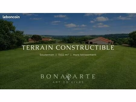 terrain 1502 m² souternon