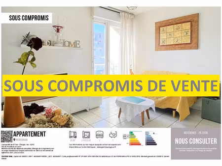 vente appartement 2 pièces 26m2 perpignan 66100 - - surface privée