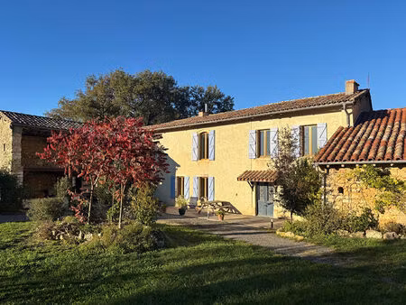 belle propriété t6 avec gîte t3 piscine sur 8 3ha en pierres d'aurignac.