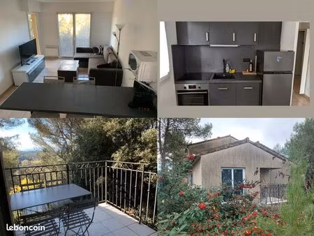 2 pièces rénové avec garage – mougins-le-haut  proche sophia antipolis