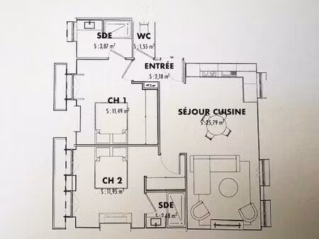 appartement t3 vendu en plateau