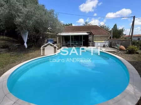 maison cocooning de 56 m² avec piscine et sauna à lacaugne