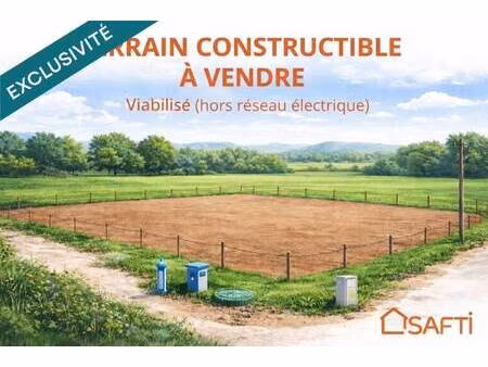 terrain constructible viabilisé à vendre