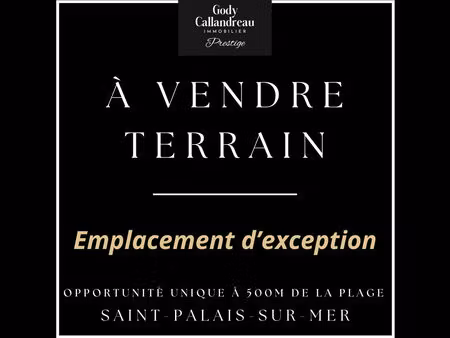 opportunité unique - terrain à bâtir à 500m des plages