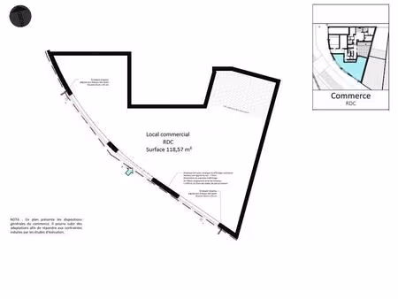 vente murs commerciaux 183 m²