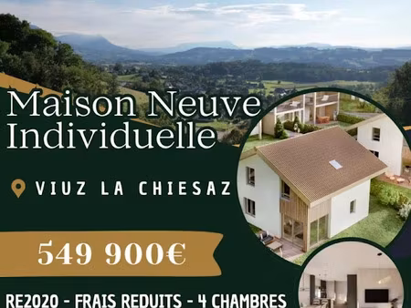 vente maison 5 pièces 98.7 m² à viuz-la-chiésaz (74540)  549 900 €