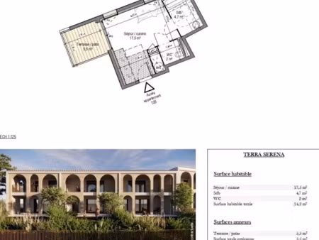 vente appartement 1 pièce 24 m² à nages-et-solorgues (30114)  125 833 €