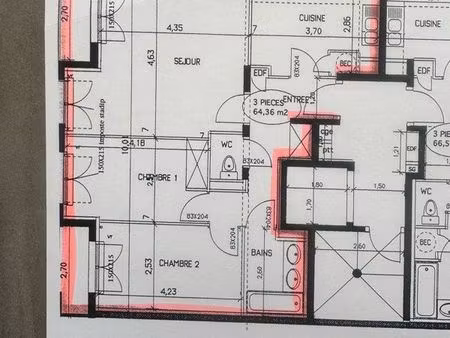 appartement 3 pièces