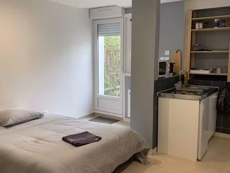 grand studio meublé terrasse et jardin