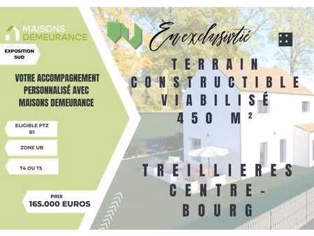 vente terrain à treillières (44119) : à vendre / 450m² treillières