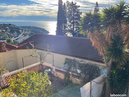 maison roquebrune cap martin 3 pièces   terrasse  vue mer et monaco  jardin