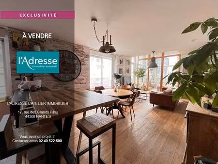vente appartement 4 pièces à nantes éraudière-renaudière (44000) : à vendre 4 pièces / 89m
