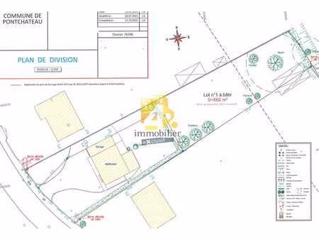 vente terrain à pontchâteau (44160) : à vendre / 882m² pontchâteau