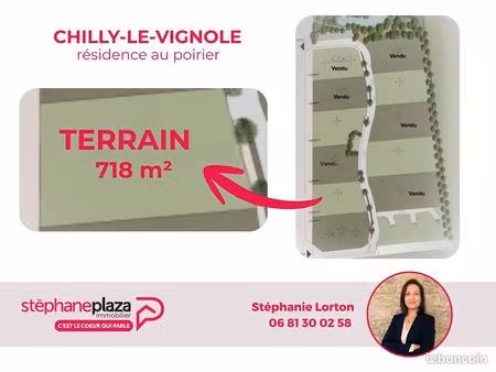 terrain 718 m² chilly le vignoble