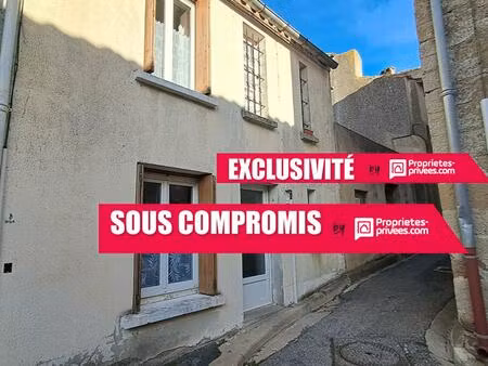 maison de ville à rénover - 3 chambres - cour intérieure conques-sur-orbiel 89m2