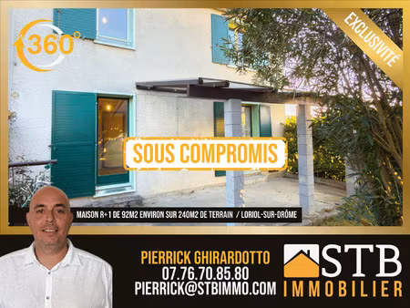 achat maison 4 pièces 92m² loriol sur drome 26270