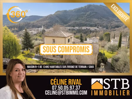 achat maison 5 pièces 124m² coux 07000