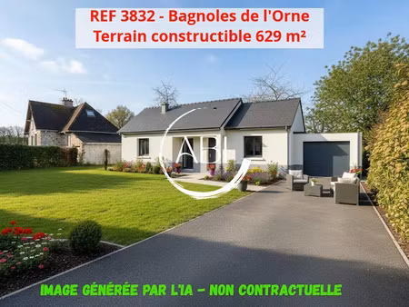 vente terrain 629 m² à bagnoles de l'orne normandie (61140)  44 800 €