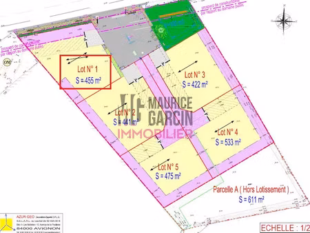 vente terrain 455 m² à monteux (84170)  140 000 €