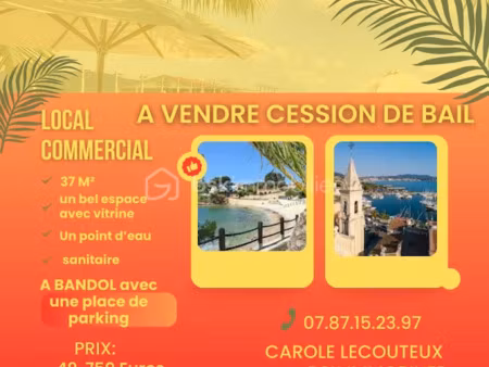 vente locaux professionnels 37 m² à bandol (83150)  49 750 €