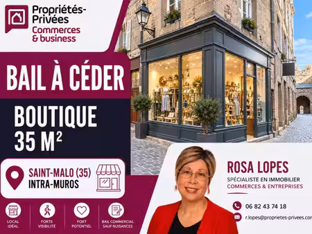 35400 saint malo - local commercial 35 m² grande vitrine