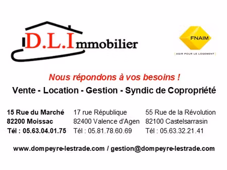 location maison 5 pièces 90m² moissac 82200