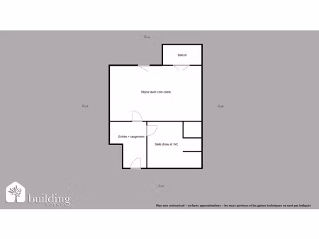 à vendre - suresnes - studio de 27.31 m² + balcon de 3.25m²