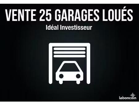 investisseur : 25 garages individuels 100% loués