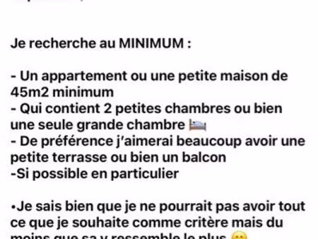 ⚠️assez urgent   recherche location appartement ⚠️