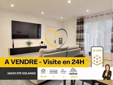 vente maison 3 pièces 70 m² sainte-solange (18220)