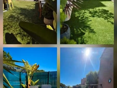 t4 rez-de-jardin 80 m² + jardin 100 m² – tout à pied – plage 5 min – le pradet