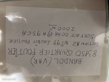 terrain de 2000 m  non constructibles bandol