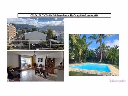 meublé 3 chambres avec piscine centre ville