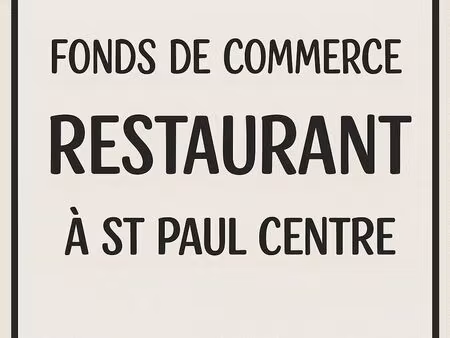 fonds de commerce 200 m² saint-paul