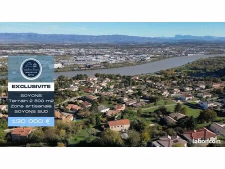 terrain 2 500 m² soyons