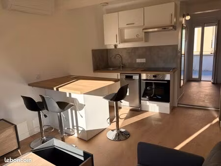 t2 meublé refait à neuf avec terrasse