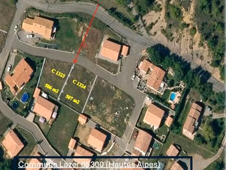 2 terrains à bâtir attenants 1014 m2 a lazer (hautes alpes - 05)