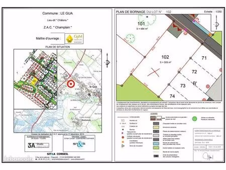 terrain viabilisé 509 m² – le gua (17600)